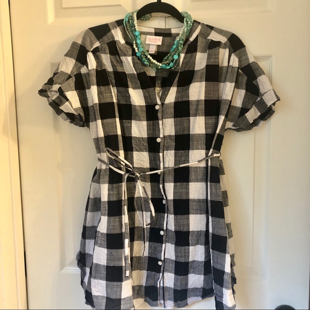 Isabel Maternity Checkered Top L with Tie